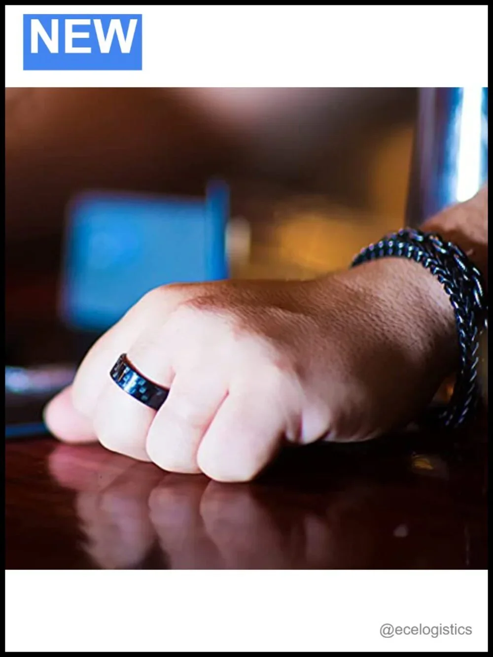 3K Carbon Fiber Ring 8mm or 10mm Comfort Fit Wedding Band for Men and Women